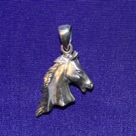 Horse Head Silver Pendant
